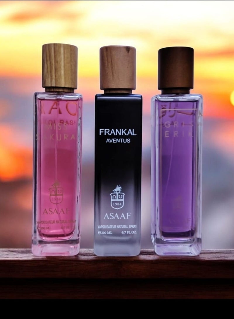 ASAAF PACKAGE ASAAF ( MISS SAKURA +FRANKEL AVENTUS+ GRIS ERIK ) 3 PCS * 200 ML - Image 2